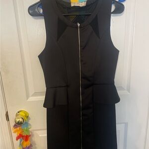 Costa Blanca Black Mesh Detail Dress